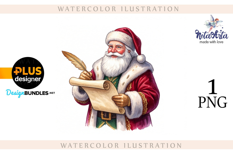 Christmas Santa in Elegant Attire