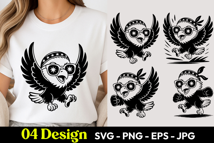 Patriotic Flying Owl SVG PNG