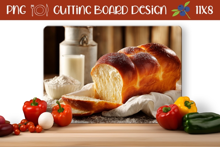 White Bread Cutting Board, Bakery Cutting Board Template
