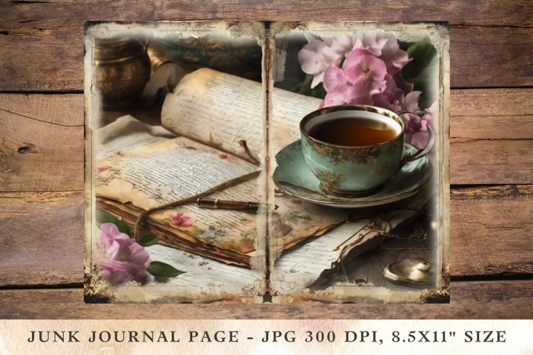 Printable Junk Journal Pages tea 4