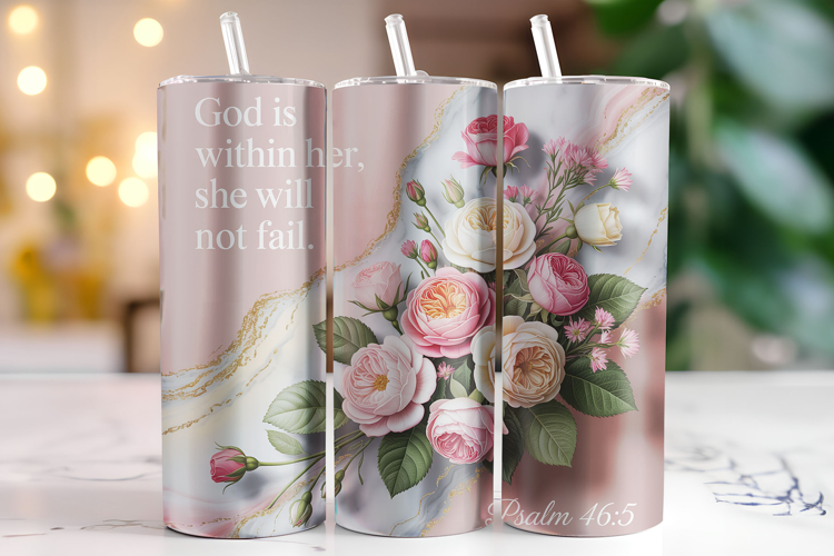 God is within her Tumbler Wrap | Sublimation | Tumblers
