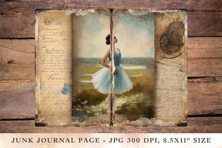 Printable Junk Journal Pages balerina 3