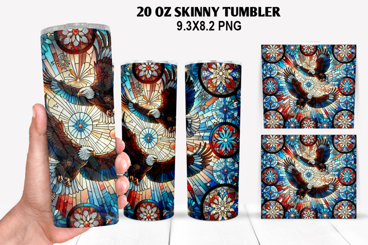 Eagle Skinny Tumbler 20oz Wrap Design,4th of july Tumbler