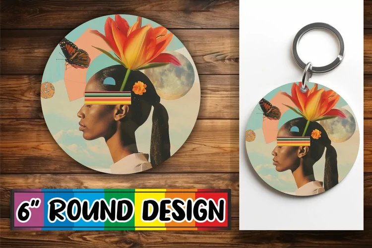 Abstract Artistic Black Woman Wrap Tumbler Sublimation PNG