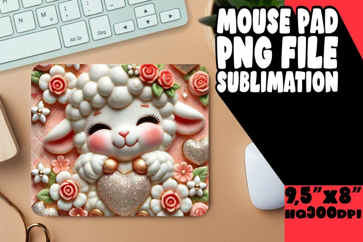 Joyful Desk Pad Sublimation Style, Cupid