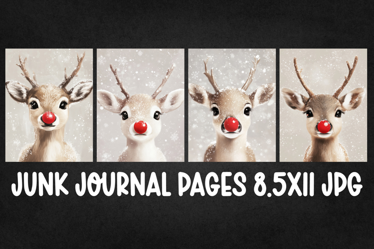 4 Christmas Digital Papers I Christmas Junk Journal Pages
