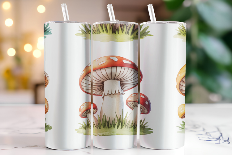 Mushrooms Tumbler Wrap | Sublimation | Tumblers
