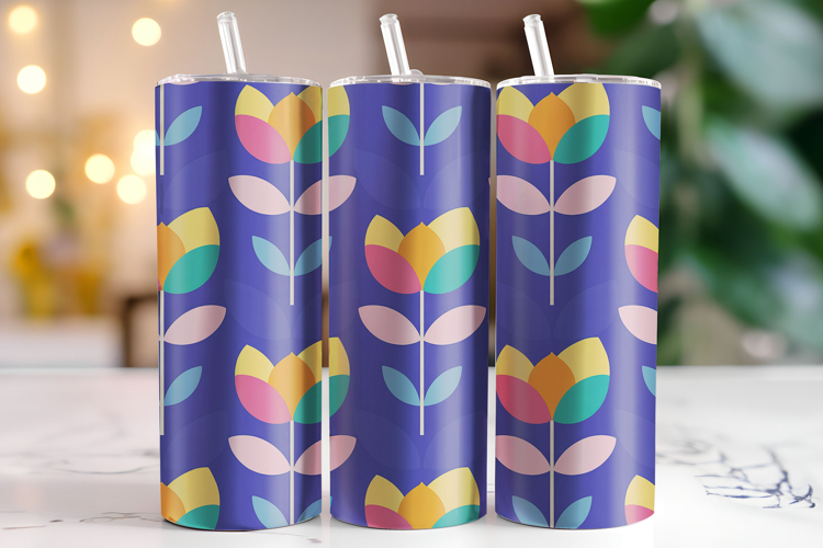 Flowers Tumbler Wrap | Sublimation | Tumblers