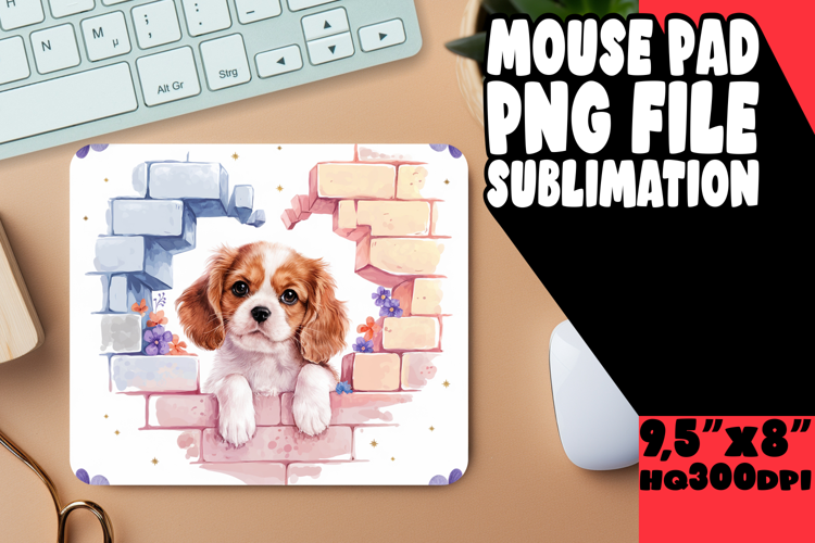 JOYFUL MOUSE MAT SUBLIMATION STYLE, Cute Dog