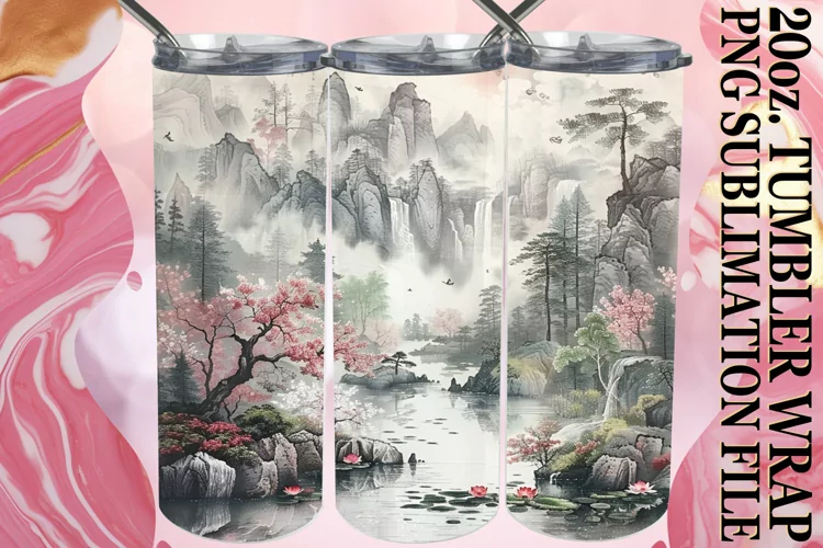 3D Beauty in Spring Tumbler Wrap - 20oz
