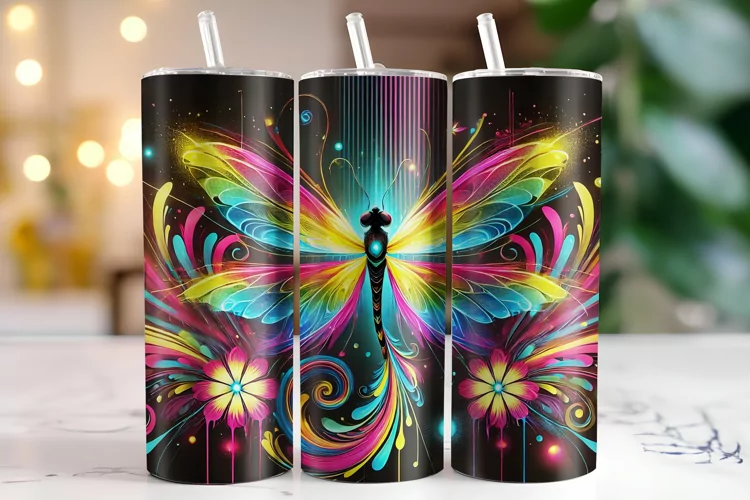 Dragonfly Tumbler Wrap | Sublimation | Tumblers