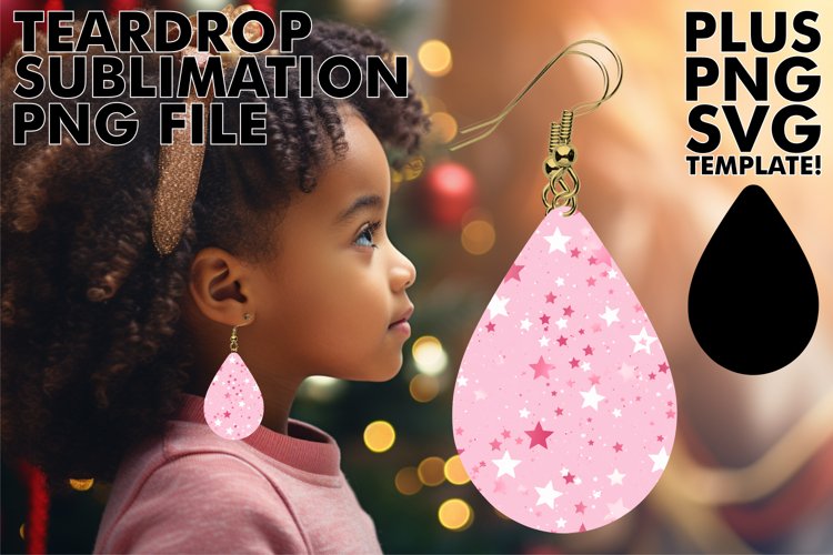 Galactic Sparkle: Luxury Starry Sublimation Earrings example image 1