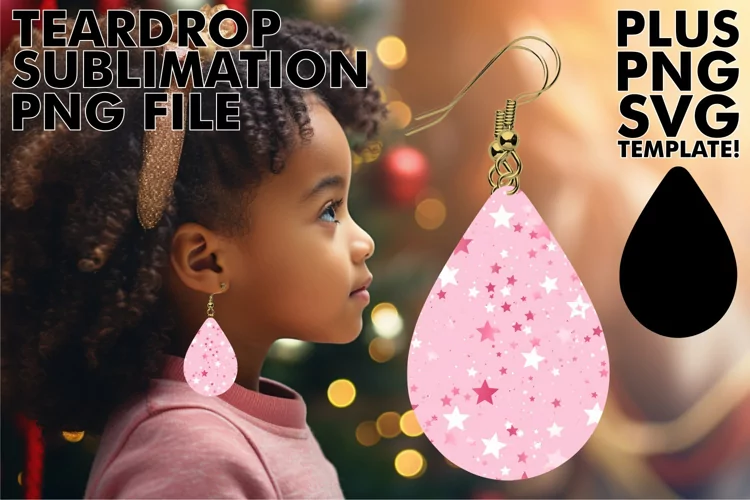 Galactic Sparkle: Luxury Starry Sublimation Earrings