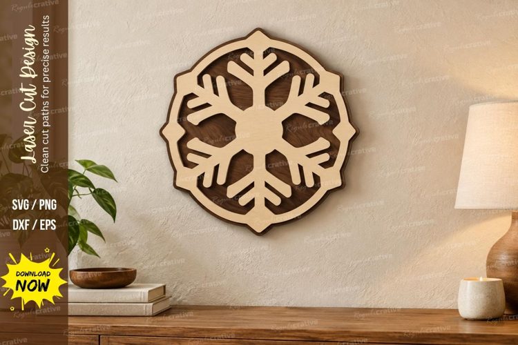 Scallop Snowflake Laser Cut SVG File, scallop snowflake svg