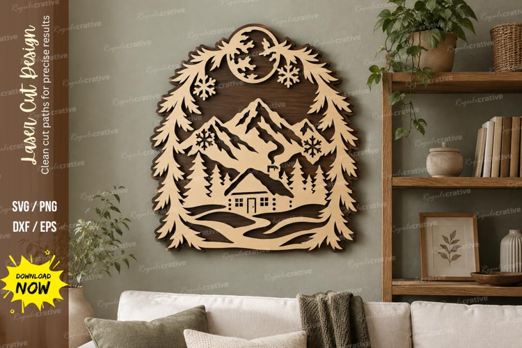 Moon Cabin Arch Laser Cut SVG File, moon cabin arch, moon