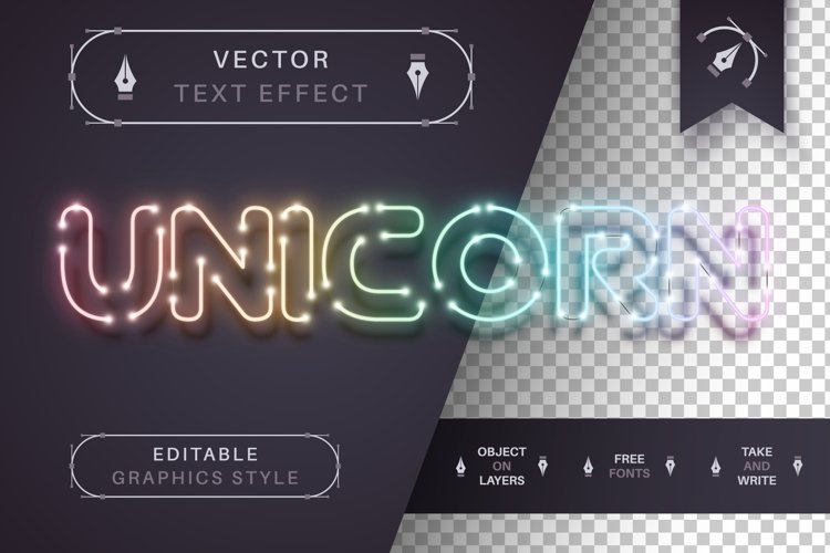 Gradient Garland - Editable Text Effect, Font Style example image 1