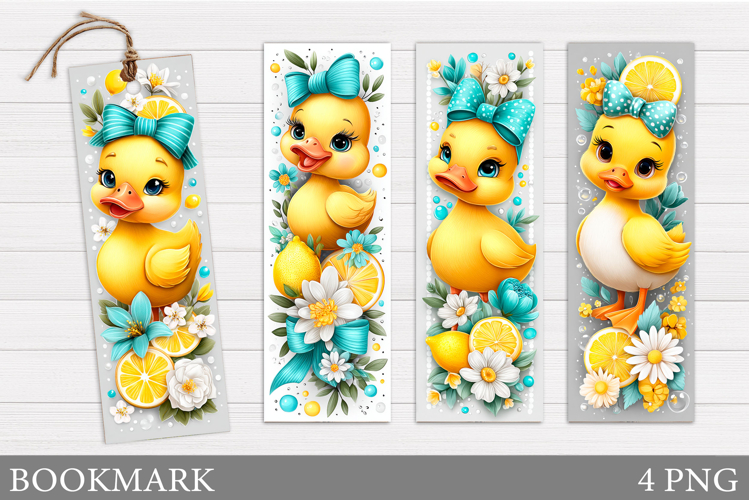 Cute Goose Bookmark Design. Goose Lemons Bookmark