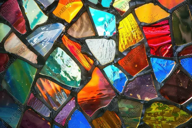 Vibrant Mosaic Tiles Background Wallpaper
