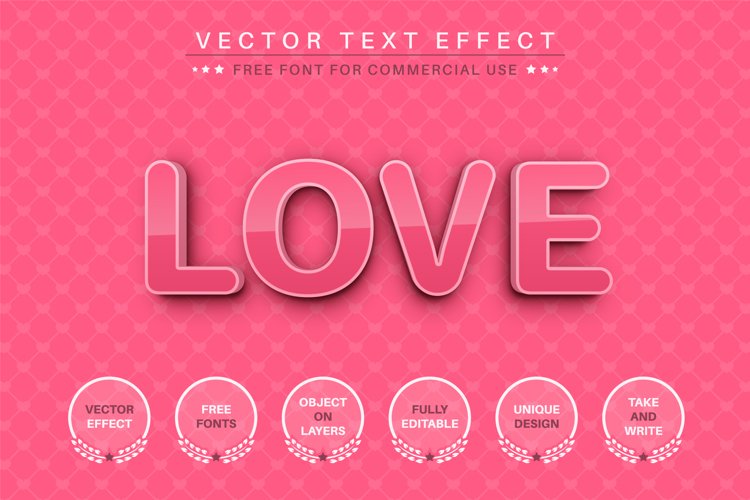 3D Pink - Editable Text Effect, Font Style