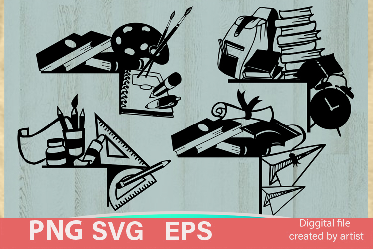 SVG school door corners, school door corners, SVG home decor