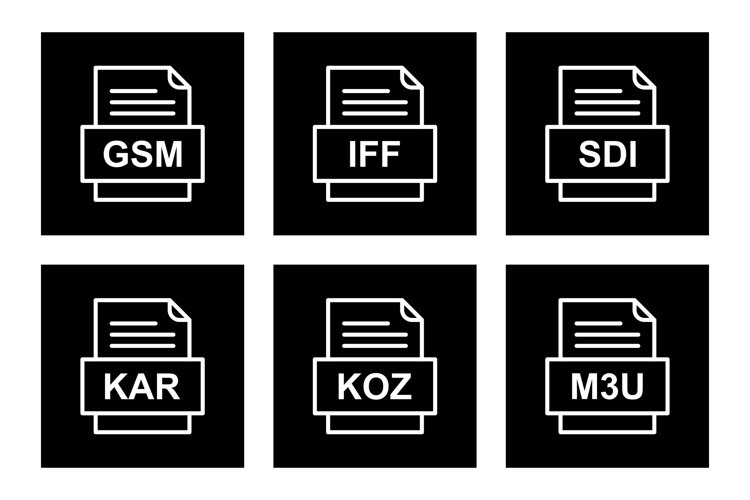 Set Of File Formats Icons example image 1