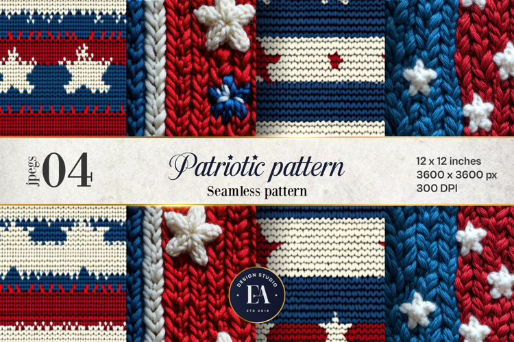 Knitted Patriotic Pattern | Patriotic Background