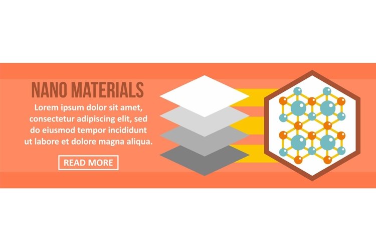 Nano materials banner horizontal concept