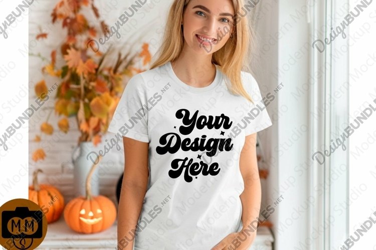 White Tshirt Mockup Image 20