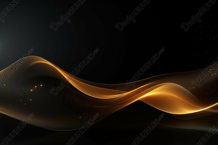 Golden Waves Background Wallpaper example image 1