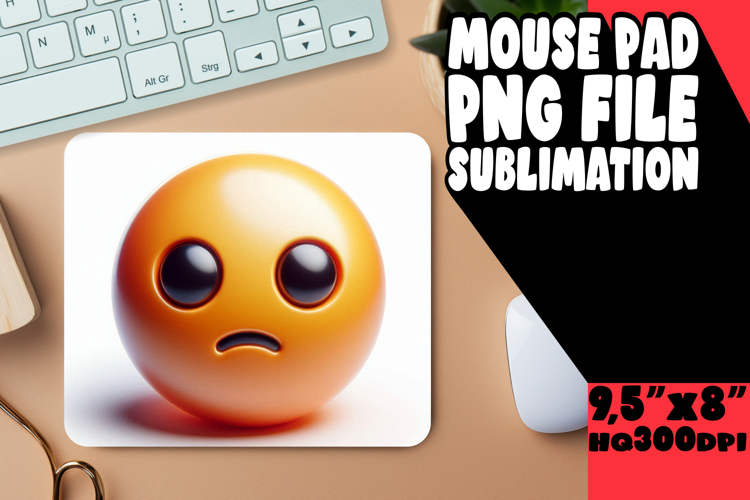 Sweet Mouse Pad Design Sublimation, 3D Emoji