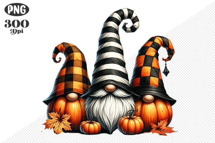 Halloween Gnomes Sublimation - Clipart PNG Design