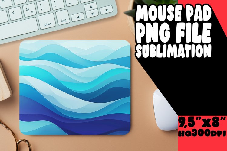 Sublimation Mouse Pad with Bold Gradient Patterns example image 1