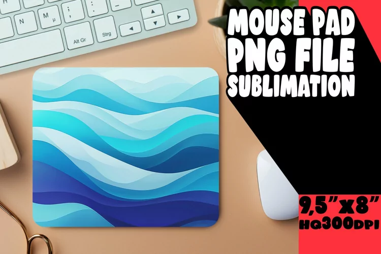 Sublimation Mouse Pad with Bold Gradient Patterns