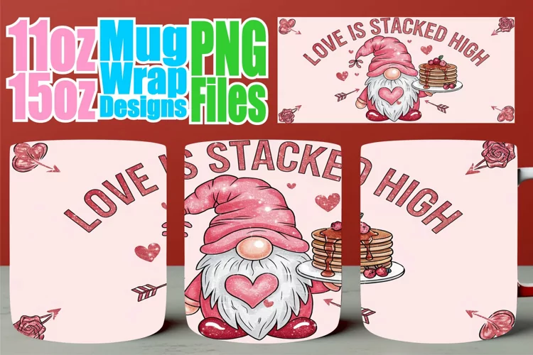 Pure elegance sublimation 11oz 15oz mug wrap, Valentines