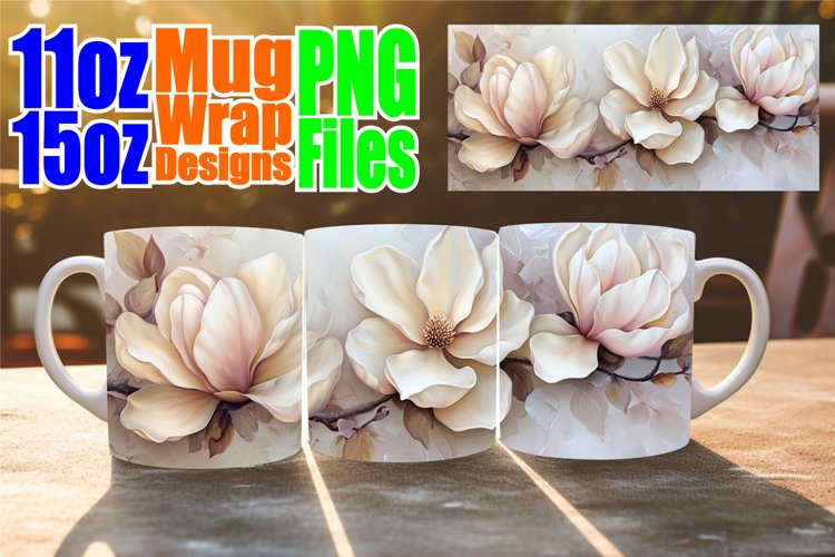 Fresh Petal Mug Wrap: Spring Sublimated Pattern example image 1