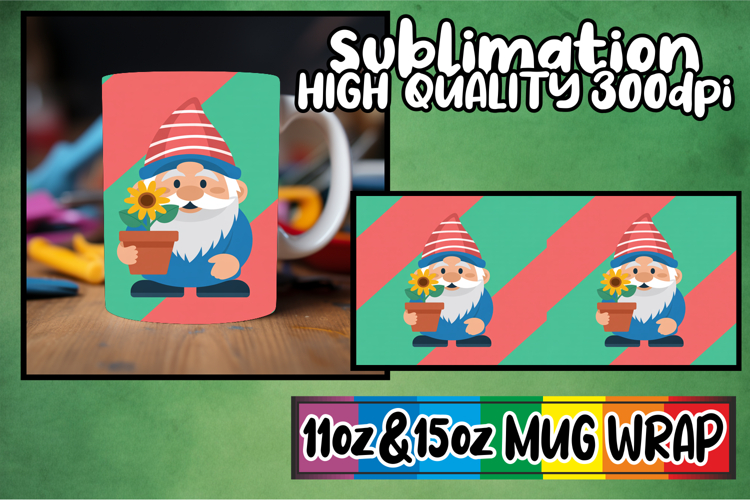 Timeless joys sublimation print wrap, Gnomes