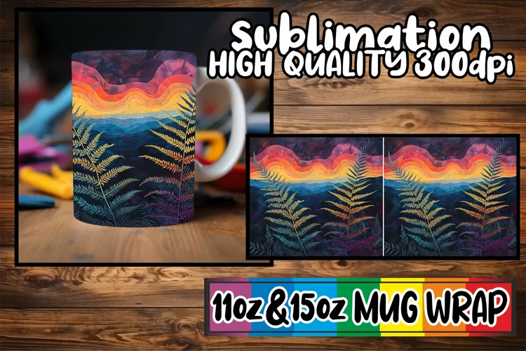 Blooming Retro Beauties: Mug Wrap Sublimation