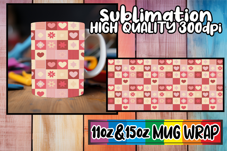 Enchanted mornings 11oz 15oz sublimation wrap, Valentines P