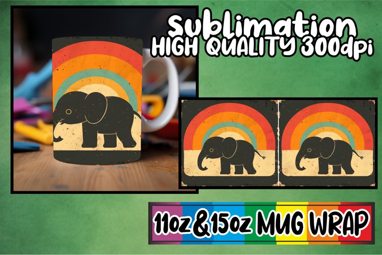 Old-School Animal Mug Wrap 11oz 15oz Selection