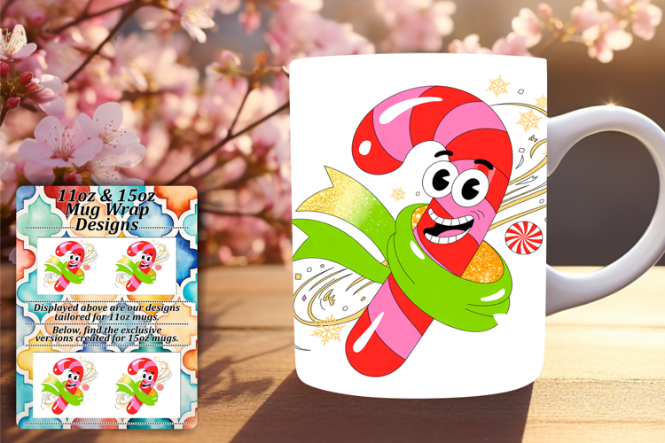 Stunning 15oz Mug Wrap Png Template , Cute Christmas