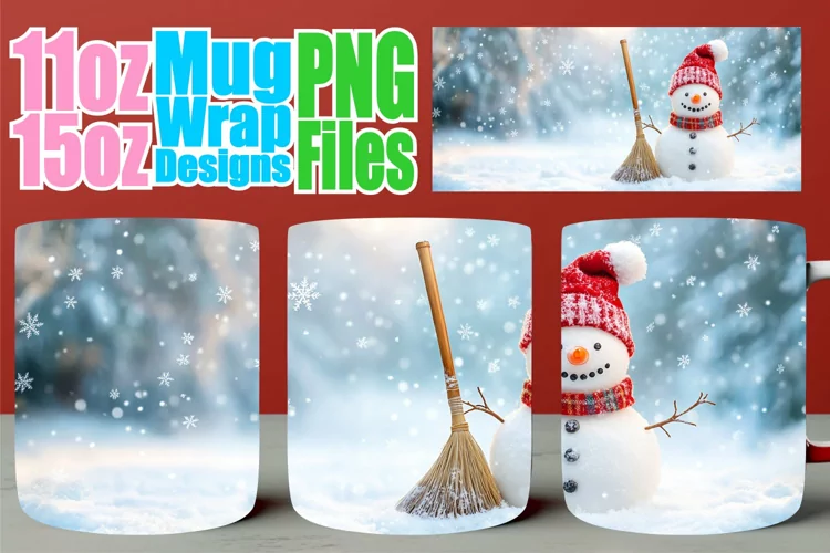 Enchanting thoughts sublimation mug wrap, Winter