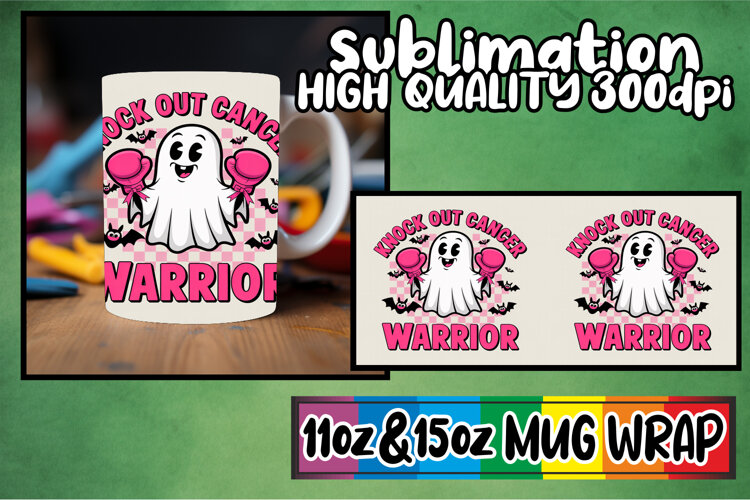 Inviting moments 11oz 15oz mug wrap, Ghost Cancer example image 1