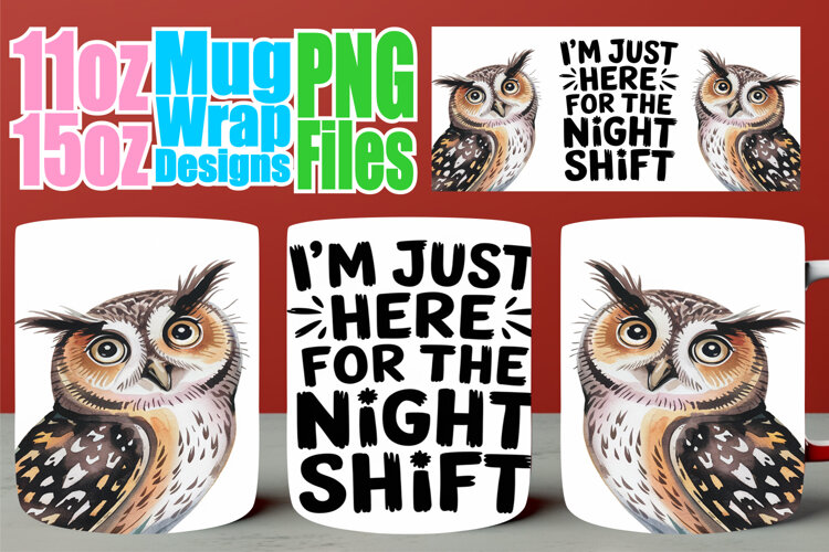 Timeless beauty 11oz 15oz mug wrap, Funny Animals example image 1