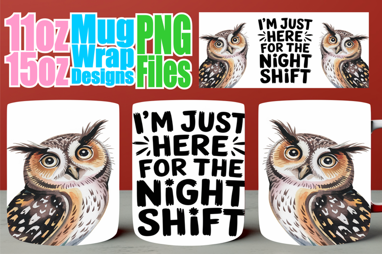 Timeless beauty 11oz 15oz mug wrap, Funny Animals