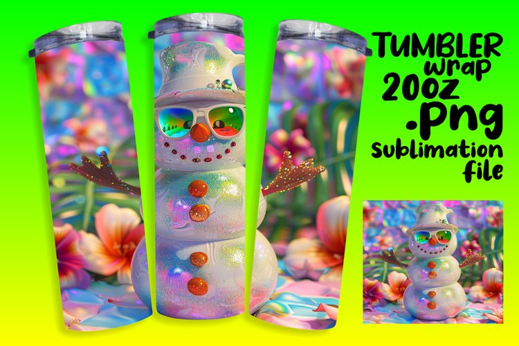 Tropic Frost: 20oz Tropical Tumbler Wraps
