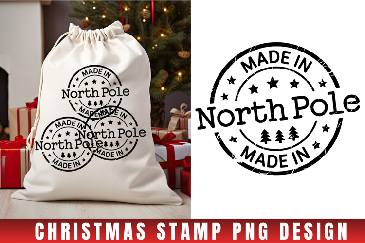 Christmas Stamp Clipart, Christmas Retro sublimation PNG