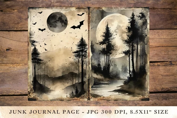 Printable Junk Journal Pages halloween 26