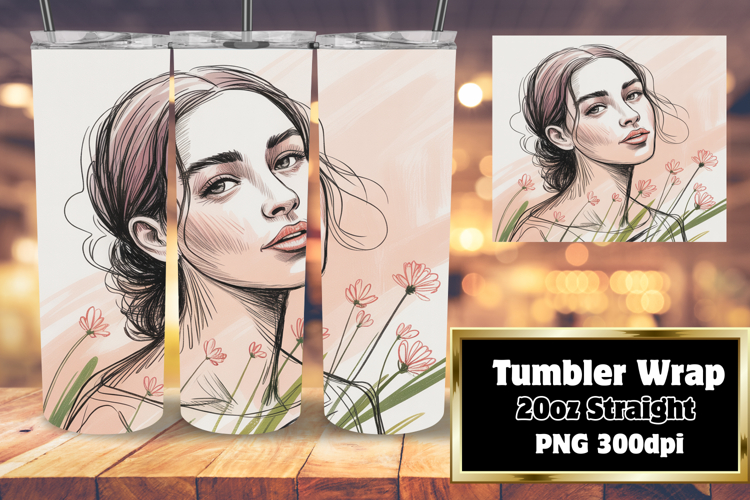 Craft Your Own 20oz Tumbler , Beauty Woman