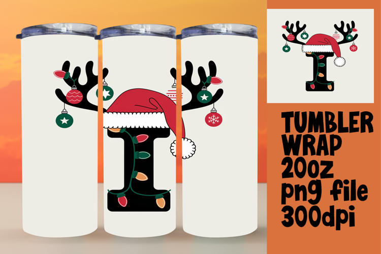 Colorful 20oz Tumbler Template , Christmas