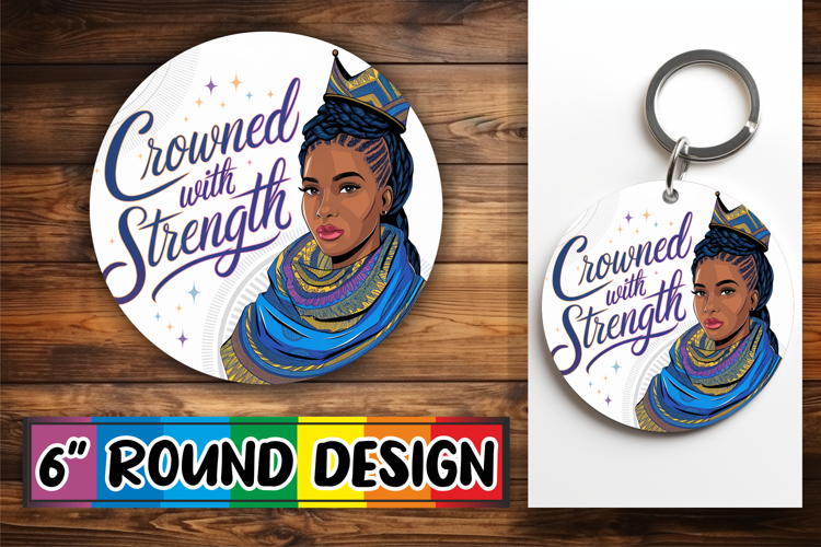 Enchanted Circle Keychain, Black Woman